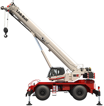 Link-Belt 100 RT rough-terrain crane, 90 t lifting capacity