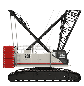 Link-Belt 238 HSL crawler crane, 136 t lifting capacity