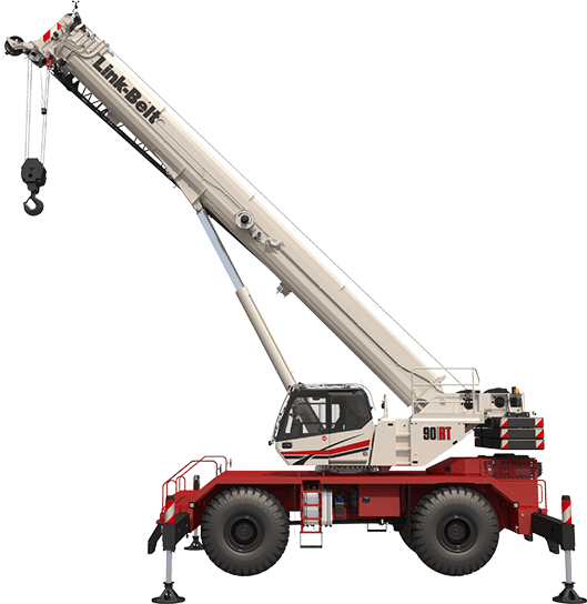 Link-Belt 90 RT rough-terrain crane, 81 t lifting capacity
