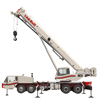 Link-Belt HTT-8675 Series II truck-mounted crane, 65 t lifting capacity