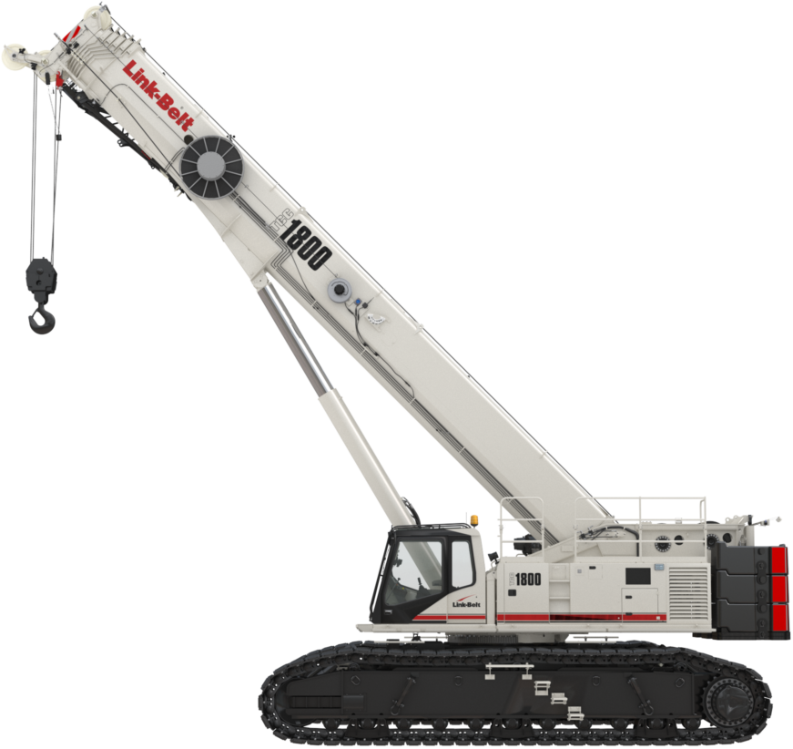 Link-Belt TCC-1800 crawler crane, 163 t lifting capacity