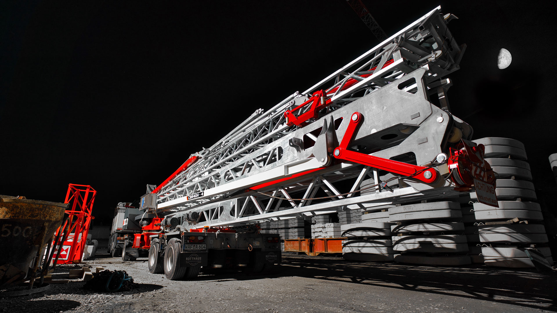 Raimondi CBR 40H tower crane, 4 t lifting capacity