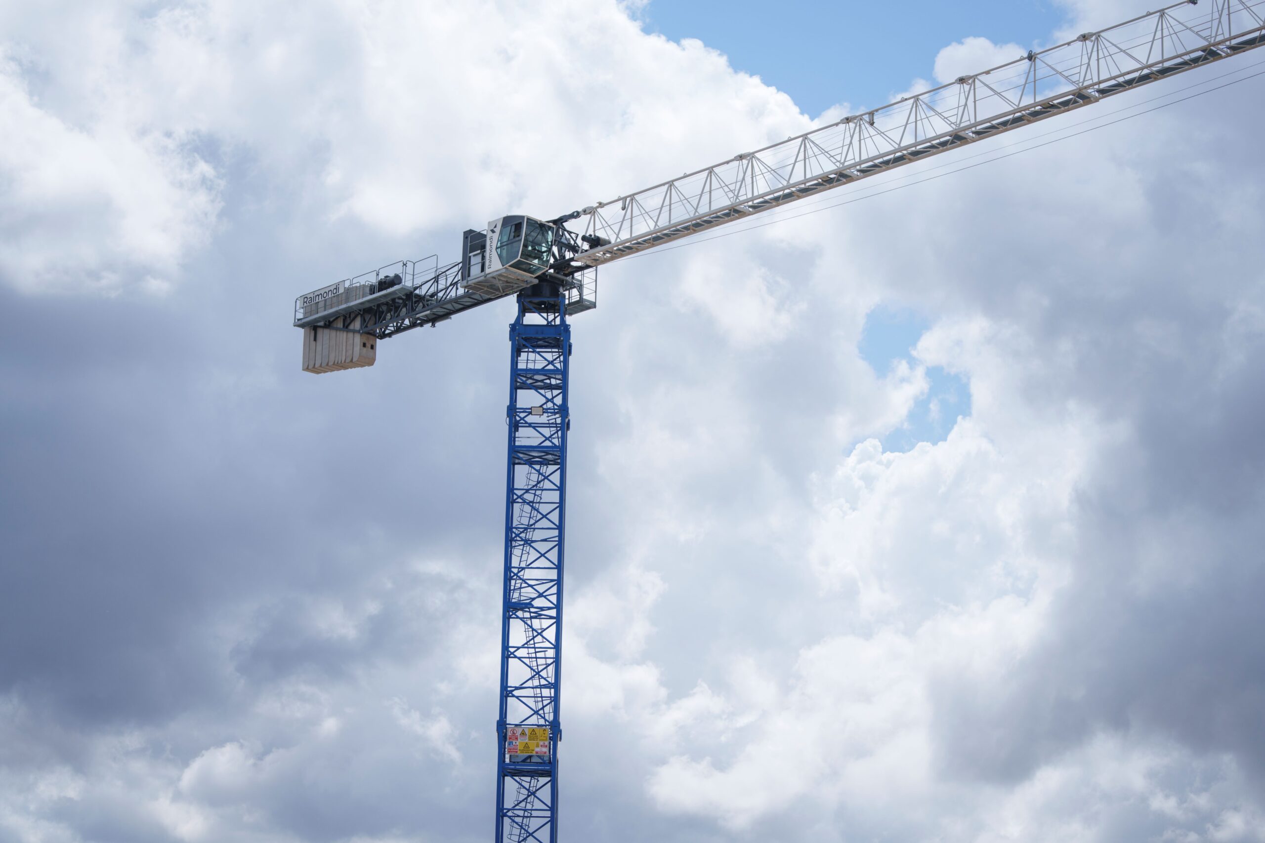 Raimondi T187 tower crane, 10 t lifting capacity